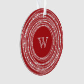 Vroegere en heldere kerstfoto's ornament (voorkant)