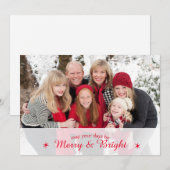 Vroegere en heldere kerstkaart voor uw eigen fotos (Voorkant / Achterkant)