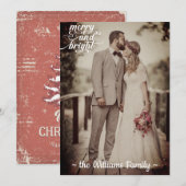 Vroegere en heldere  Retro oude foto voor kerstmis Feestdagenkaart (Voorkant / Achterkant)