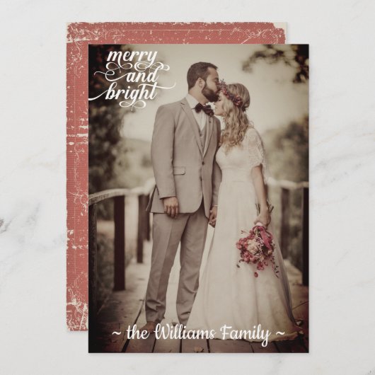 Vroegere en heldere  Retro oude foto voor kerstmis Feestdagenkaart (Voorkant / Achterkant)