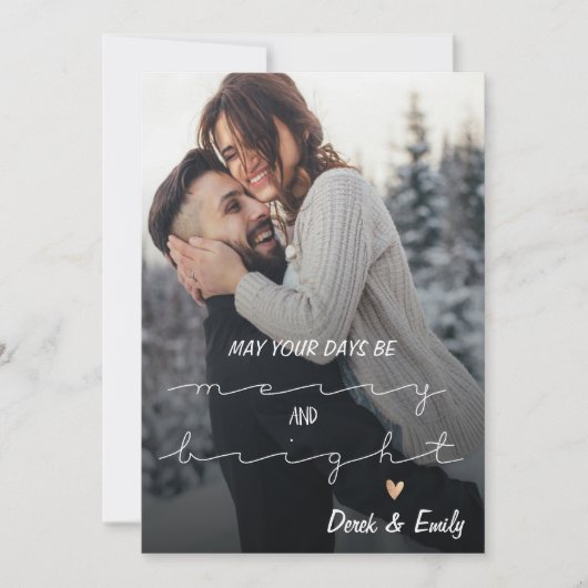 Vroegere en heldere  scriptfoto Happy Holiday (Voorkant)