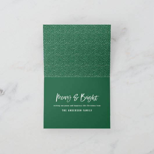 Vroegere en helderste moderne fotokerst feestdagen kaart (Binnen)