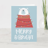 Vroegere en helderziende Beer kerst Feestdagen Kaart (Voorkant)