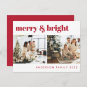 Vroegere en helderziende kerstgroet | Rood Briefkaart (Voorkant / Achterkant)