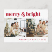 Vroegere en helderziende kerstgroet | Rood Briefkaart (Voorkant)