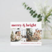 Vroegere en helderziende kerstgroet | Rood Briefkaart (Staand voorkant)