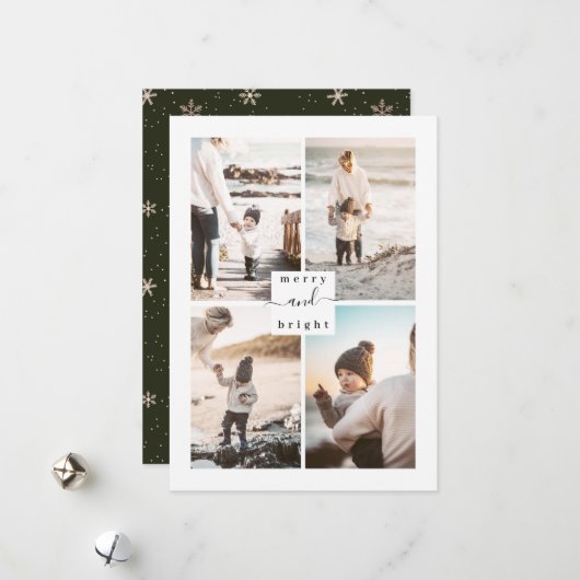 Vroegere en helderziende kerstkaart voor de modern (Voorkant / Achterkant in situ)