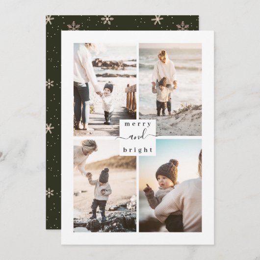 Vroegere en helderziende kerstkaart voor de modern (Voorkant / Achterkant)