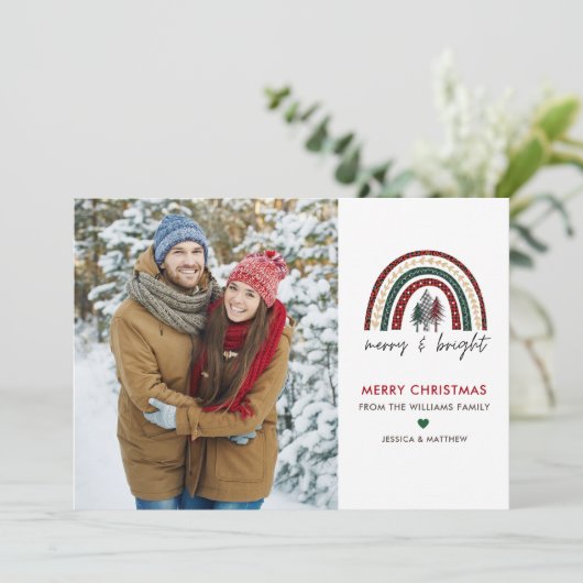 Vroegere en lichte kerstkaart (Staand voorkant)