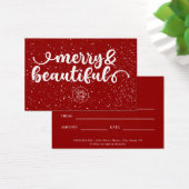 Vroegere en mooie kerstcadeaubon visitekaartje (Bureau)