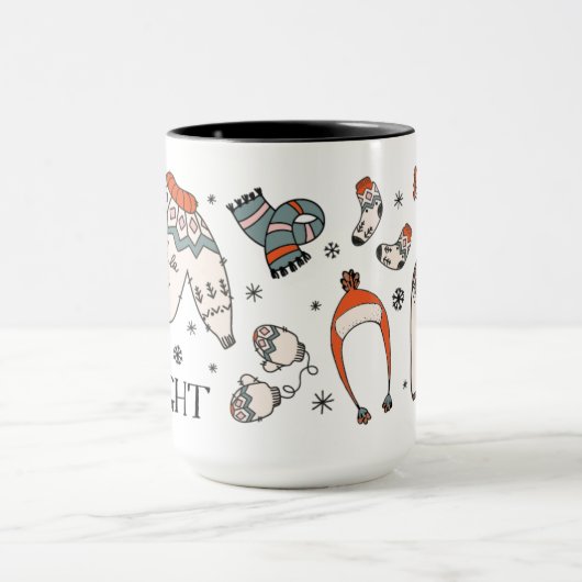 Vroegere en onrustige winter Mok met kerstmis (Midden)