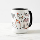 Vroegere en onrustige winter Mok met kerstmis (Voorkant rechts)