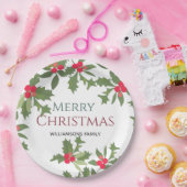 Vroegere feestdag met kerst papieren bordje (Feest)