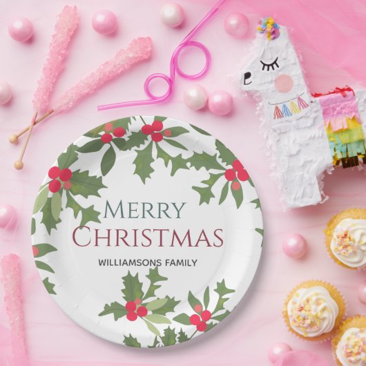 Vroegere feestdag met kerst papieren bordje (Feest)