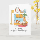 Vroegere huisherdenkingsdag kaart (Gele Bloem)