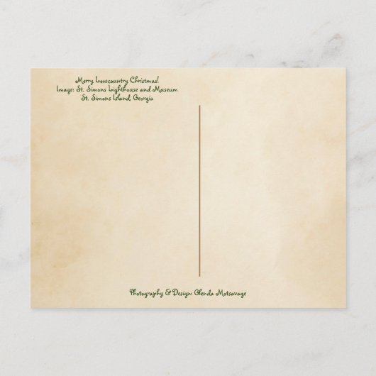 Vroegere kerst in het land uit het kustgebied van  briefkaart (Achterkant)