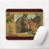 Vroegere kerst in het ouderwetse land muismat (Met muis)