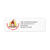 Vroegere kerstakerstabel Naam retouradres Etiket (Voorkant)