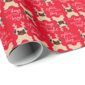 Vroegere kerstbekroonde en lichte bekroonde randap cadeaupapier (Rol Hoek)