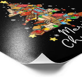 Vroegere kerstbibliotheek Boek lezen Lover Li Foto Afdruk (Hoek)