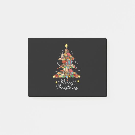 Vroegere kerstbibliotheek Boek lezen Lover Li Post-it® Notes (Voorkant)