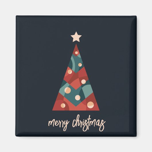 Vroegere kerstblauwe kerstboom magneet (Voorkant)