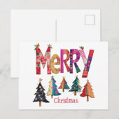 Vroegere kerstbomen feestdagenkaart (Voorkant / Achterkant)