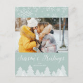 Vroegere kerstbomen Snowflakes Winter Wonderland Feestdagenkaart (Voorkant)