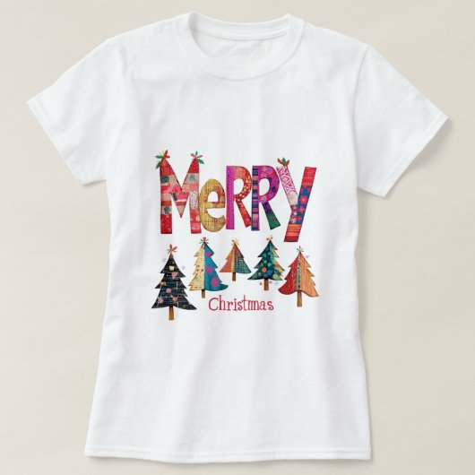 Vroegere kerstbomen t-shirt (Design voorkant)