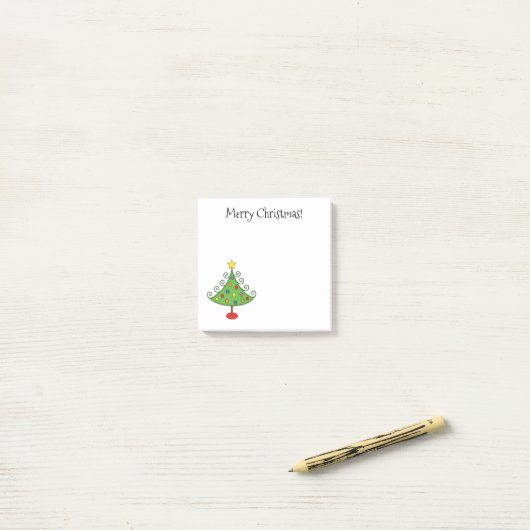 Vroegere kerstboom 3 x 3 post-it® notes (Op bureau)