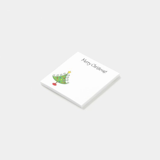 Vroegere kerstboom 3 x 3 post-it® notes (Schuin)