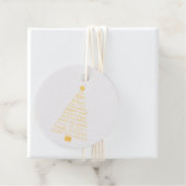 Vroegere kerstboom bedankjes labels (Met doos)