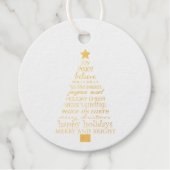 Vroegere kerstboom bedankjes labels (Voorkant)