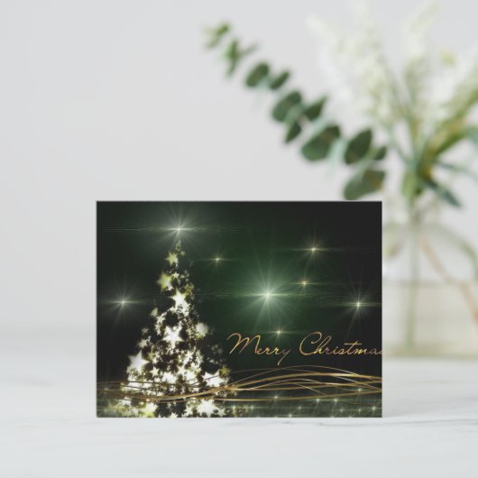 Vroegere kerstboom briefkaart (Staand voorkant)