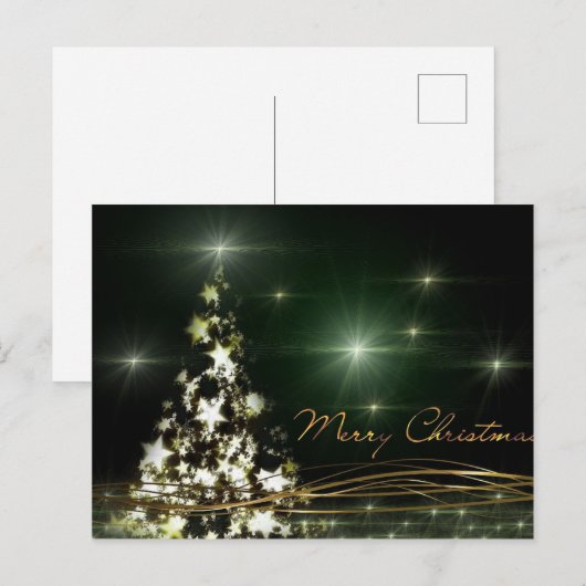 Vroegere kerstboom briefkaart (Voorkant / Achterkant)