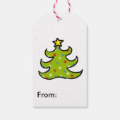 Vroegere kerstboom cadeaulabel (Achterkant)