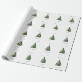 Vroegere kerstboom cadeaupapier (Uitgerold)