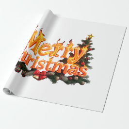 Vroegere kerstboom cadeaupapier