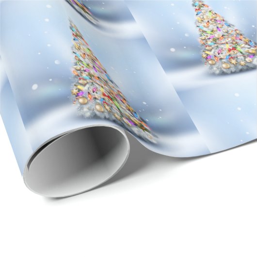 Vroegere kerstboom cadeaupapier (Rol Hoek)