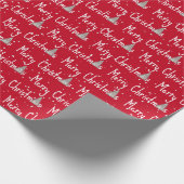 Vroegere kerstboom cadeaupapier (Hoek)