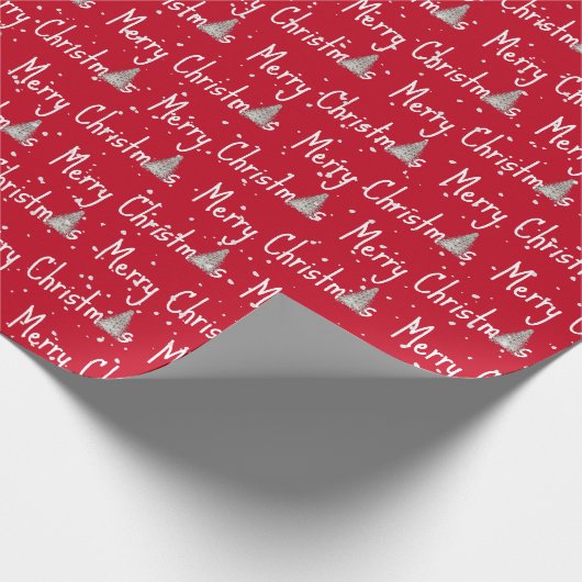 Vroegere kerstboom cadeaupapier (Hoek)