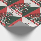 Vroegere kerstboom cadeaupapier (Hoek)