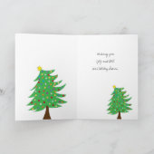 Vroegere kerstboom feestdagen kaart (Binnen)