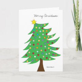 Vroegere kerstboom feestdagen kaart