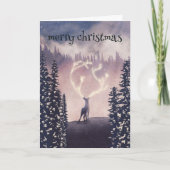Vroegere kerstboom feestdagen kaart (Voorkant)