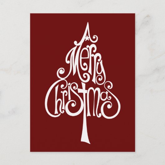 Vroegere kerstboom feestdagenkaart (Voorkant)