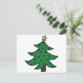 Vroegere kerstboom feestdagenkaart (Staand voorkant)