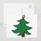 Vroegere kerstboom feestdagenkaart (Voorkant / Achterkant)