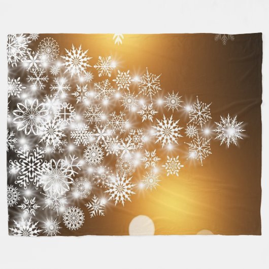 Vroegere kerstboom fleece deken (Voorkant (Horizontaal))