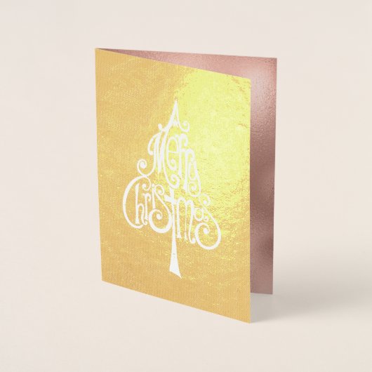 Vroegere kerstboom folie kaarten (Voorkant)